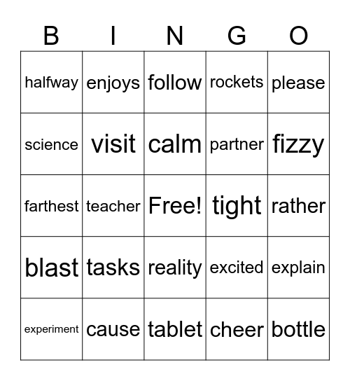 Sant Dreams of Mars Bingo Card