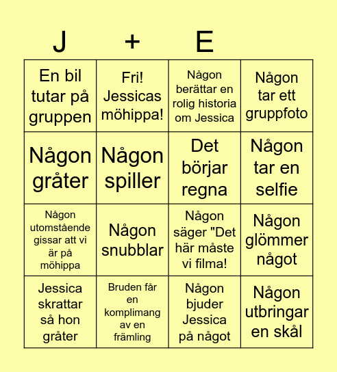 Jessicas Möhippebingo Card