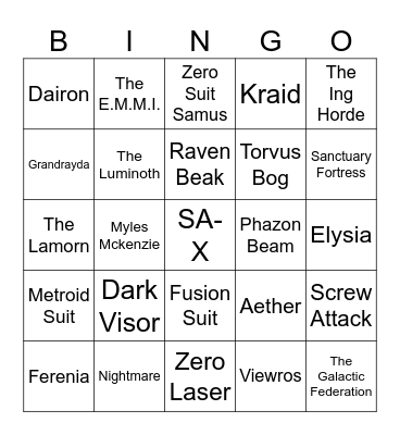 Brewer Metroid [Round 1] Bingo Card