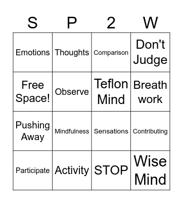 Skills Review Bingo Card