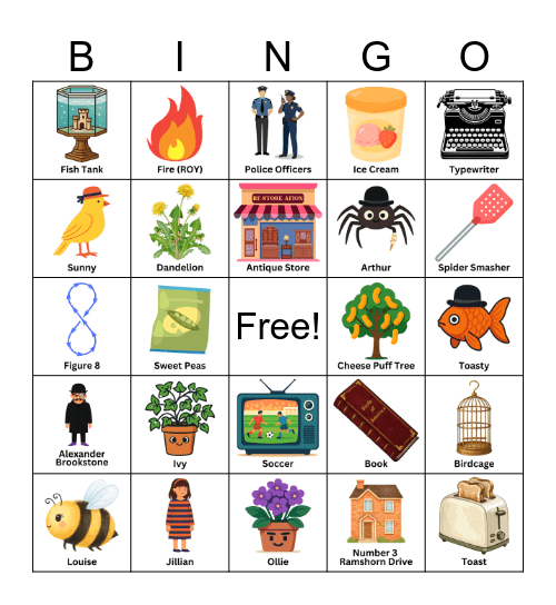 Growing Home Bingo Card