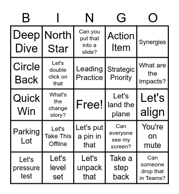 PC Lingo Bingo Card
