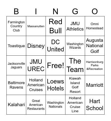 DVBI Hart School Bingo Card
