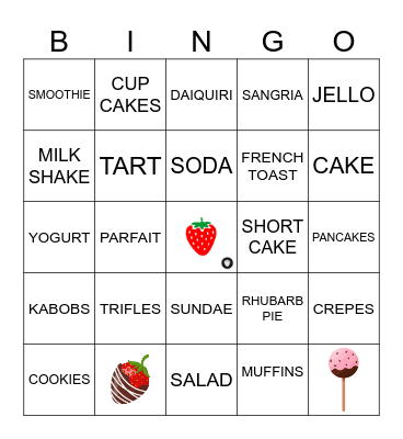STRAWBERRY Bingo Card