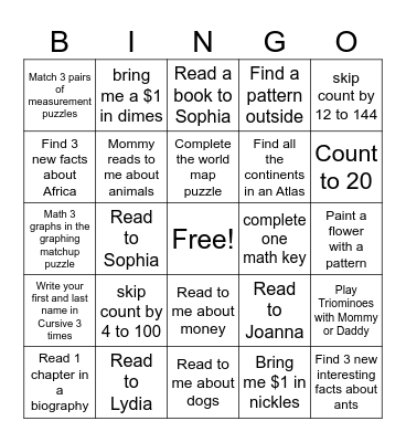 Summertime Bingo 3 Bingo Card