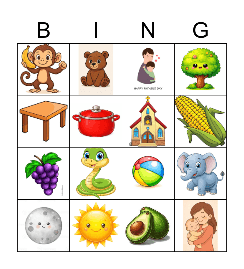 Bingo Fonetico Bingo Card