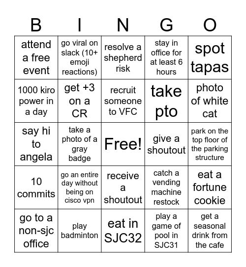 amzn bingo 🧡 Bingo Card