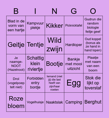 Hazel's Quest #1 Bingo Card