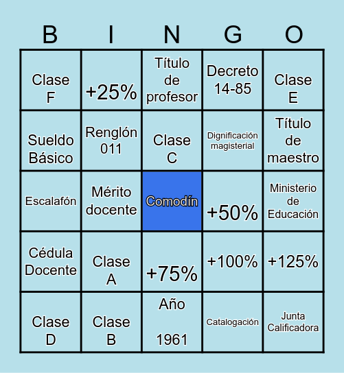Bingo 14-85 Bingo Card
