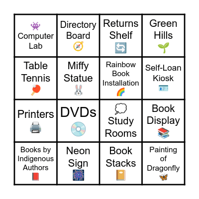 Library Bingo Card