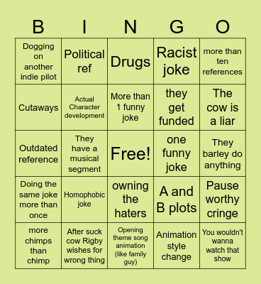 Chimptopia bingo Card