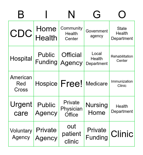 Bingo Card
