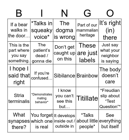 Sorrells Set 2 Bingo Card