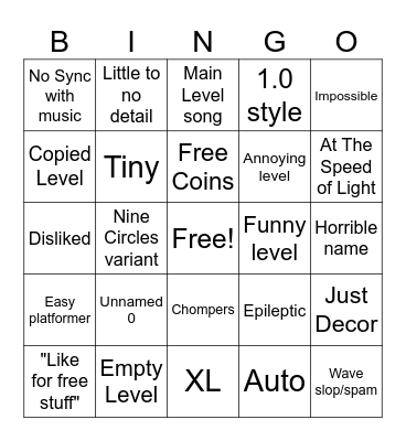 Recent Tab Bingo Card