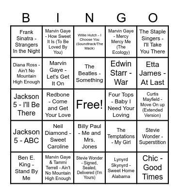 Round 4 - Bowling Alley Time Machine Bingo Card
