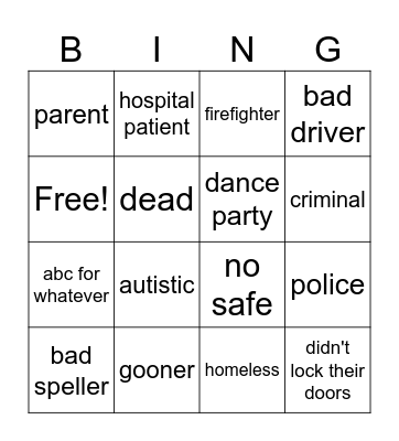 brookhaven Bingo Card