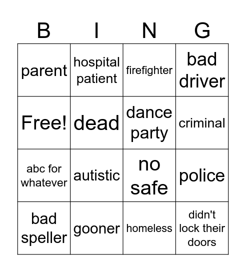 brookhaven Bingo Card