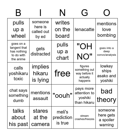 ed bingo Card