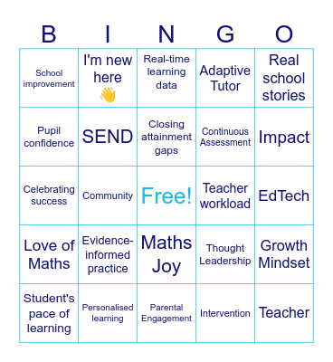 New Around Here? Here's Whizz Education in 20 squares. Bingo Card