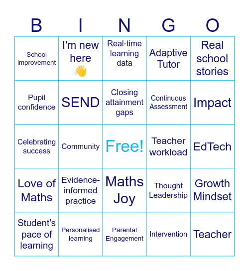 New Around Here? Here's Whizz Education in 20 squares. Bingo Card