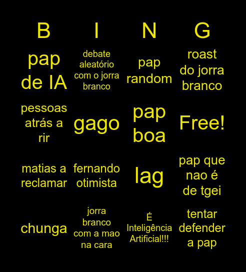 BINGO TGEI23 Bingo Card
