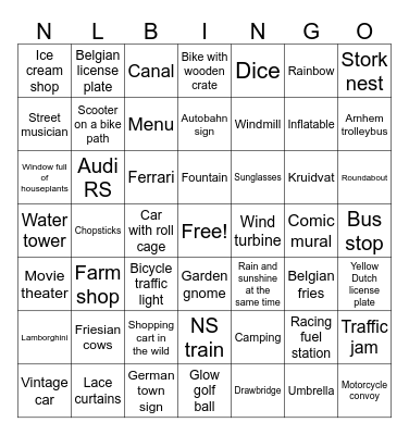 Dutch Bingo Card