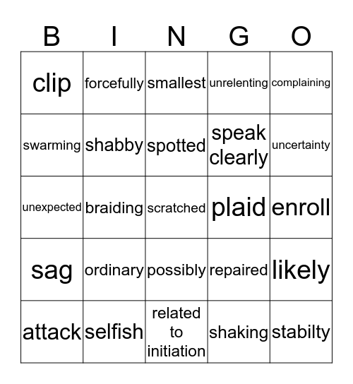 The First Day Bingo Card