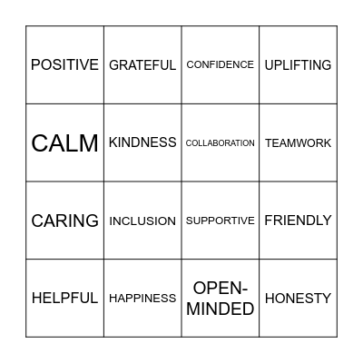 Happiness Hunt Bingo Card