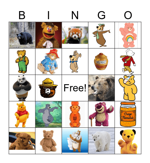Bear Bingo! Bingo Card
