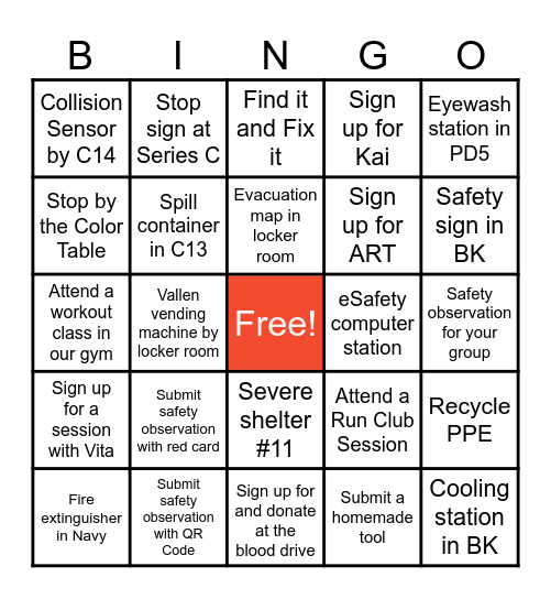 MESH WEEK BINGO Card