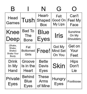 Anatomy Bingo Card