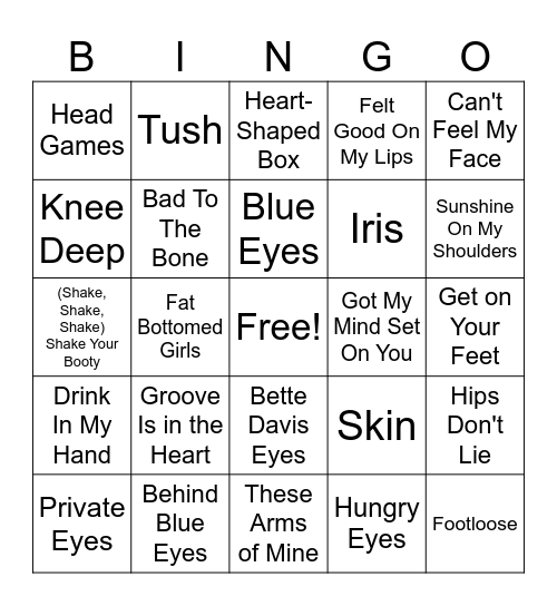Anatomy Bingo Card