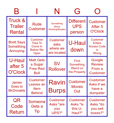 MRSS BINGO Card