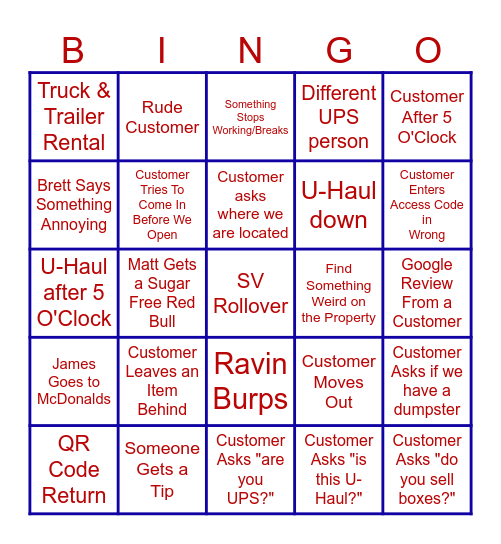 MRSS BINGO Card