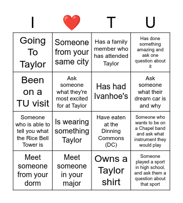 Send-Off Party Bingo Card