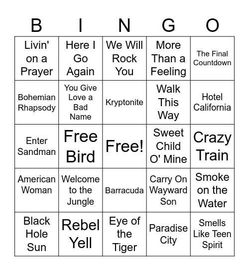 Rock Your Inbox Bingo Card