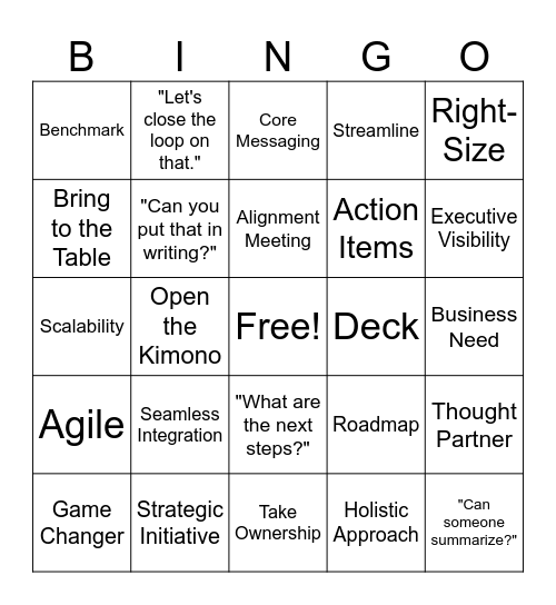 Summertime Bingo Card