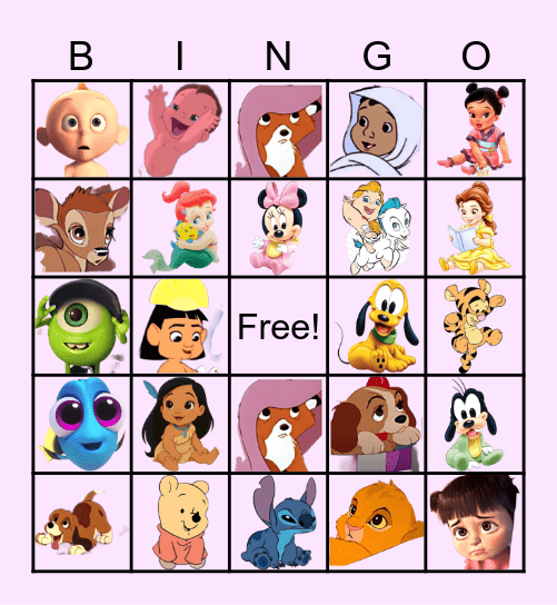 Disney Babies Bingo Card