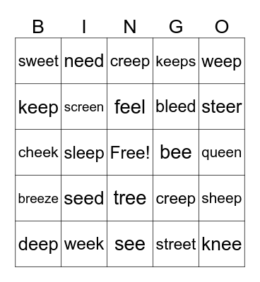 ee Bingo Card