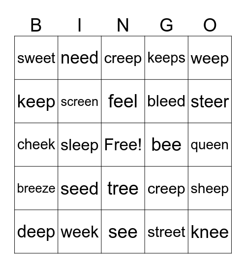 ee Bingo Card