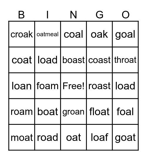 OA Bingo Card