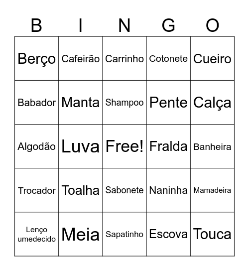 Bingo do José Bingo Card