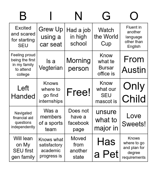 Bingo Card