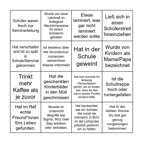 Ref-Bingo Card