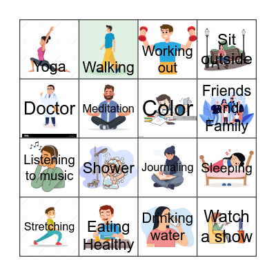 Health & Wellness Bingo Card