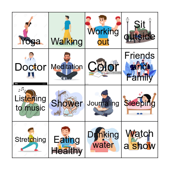 Health & Wellness Bingo Card
