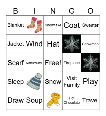 Winter Holiday Bingo! Bingo Card
