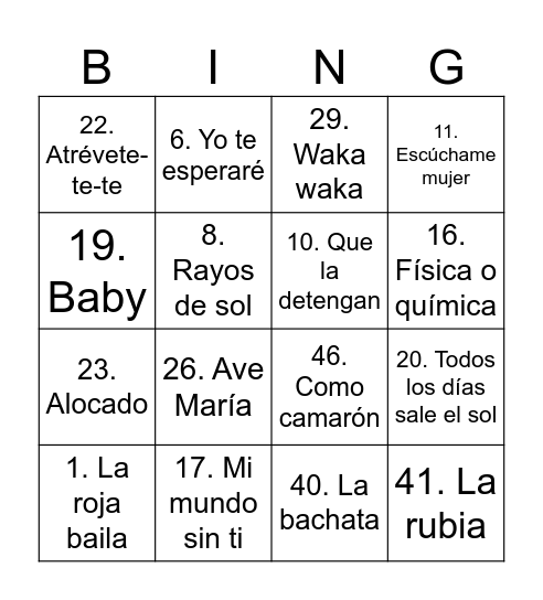 SOLTEBINGO Card