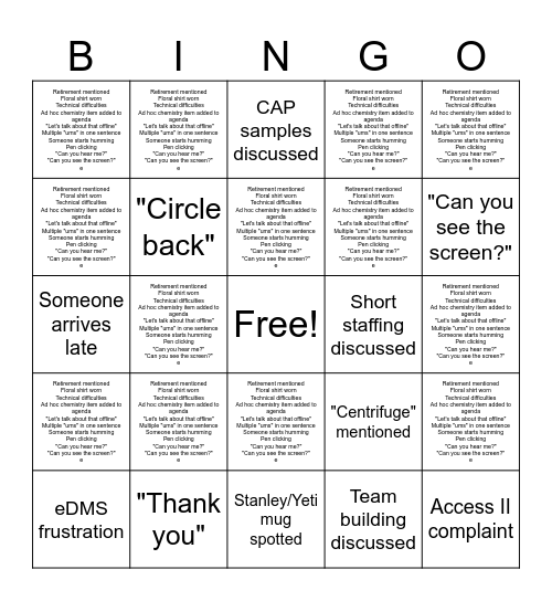 Bingo Card
