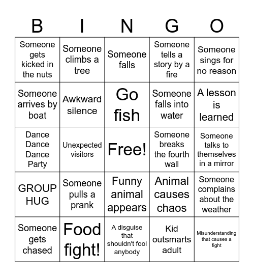 Movie Bingo Card